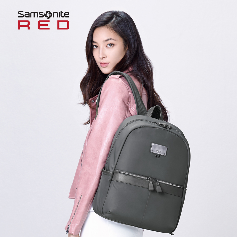 Samsonite/新秀麗明星同款時尚雙肩包 多隔層電腦包韓版背包女AA2