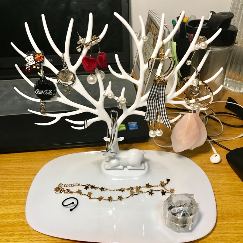 鹿角樹形創意項鏈首飾展示架耳環架手鐲手鏈飾品收納盒首飾架掛架