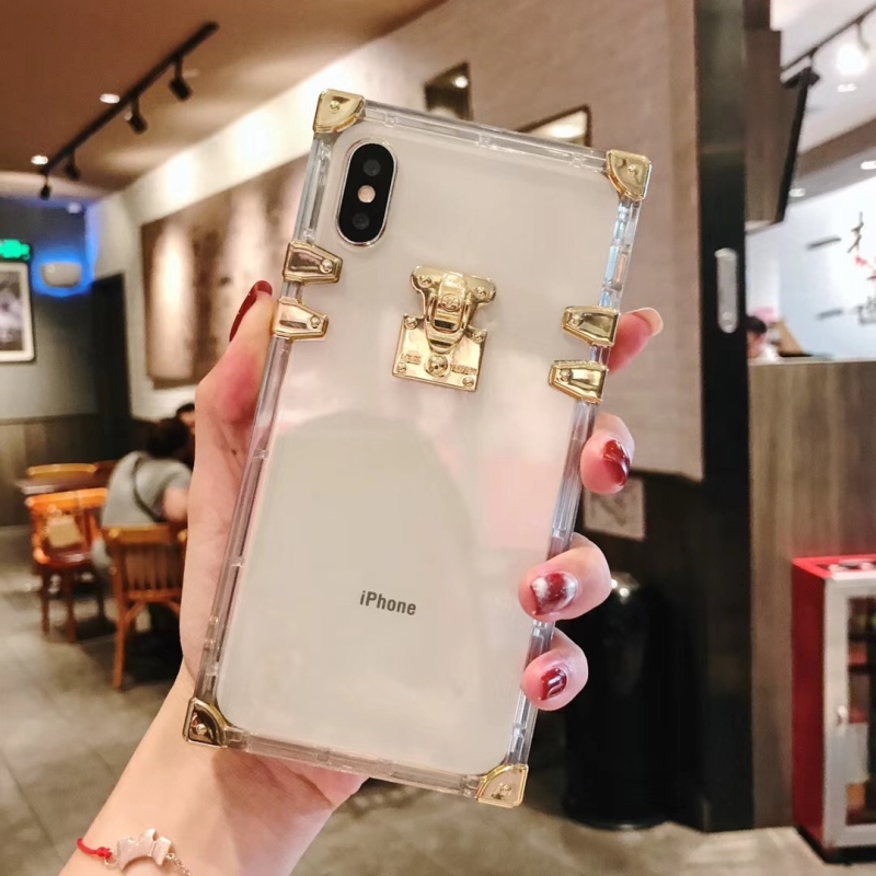 方形透明iPhoneXs Max手機殼四角加厚R蘋果8保護殼防摔7plus硅膠6