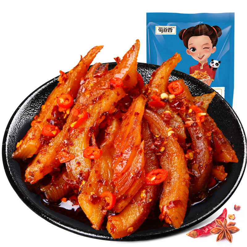 【蜀道香】辣味零食麻辣魷魚條 100g*2