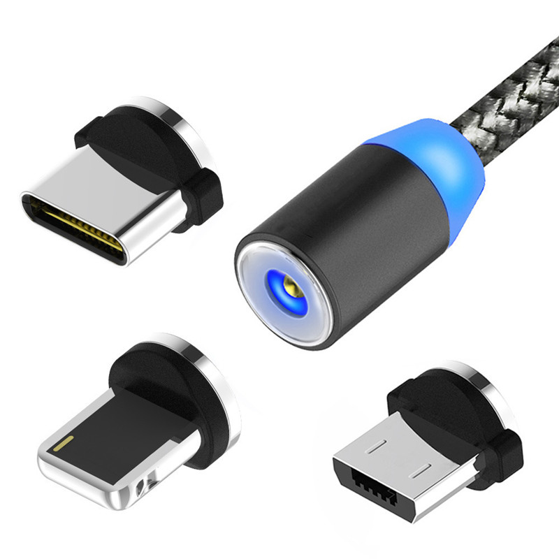 強吸力磁性磁吸數據線iphone蘋果type-c安卓華為通用三合一充電線